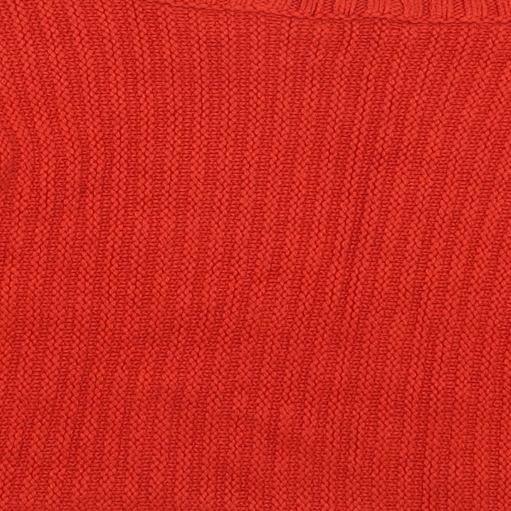 NEXT Womens Red Boat Neck  Acrylic Pullover Jumper Size L