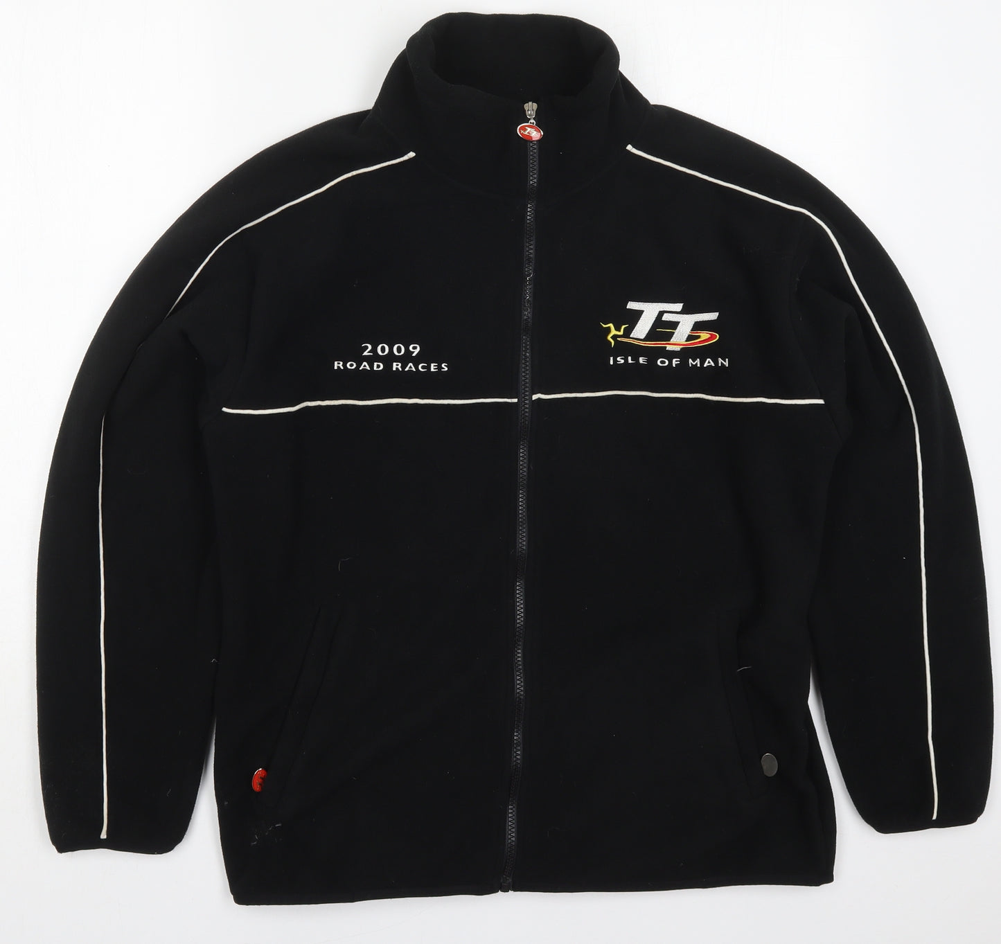 Isle of Man Mens Black   Jacket  Size S  Zip - Isle of Man 2009 Road Races