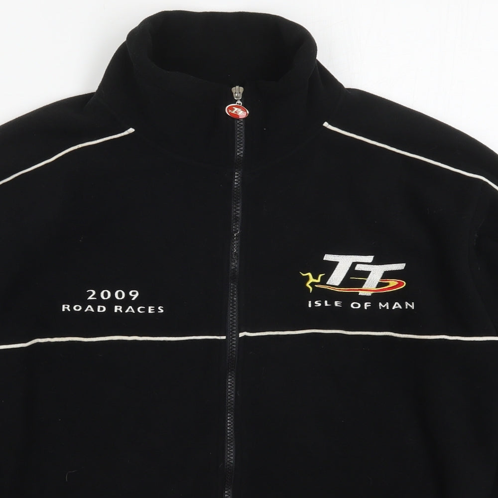 Isle of Man Mens Black   Jacket  Size S  Zip - Isle of Man 2009 Road Races
