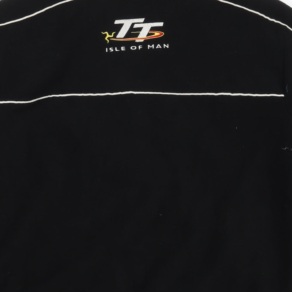 Isle of Man Mens Black   Jacket  Size S  Zip - Isle of Man 2009 Road Races