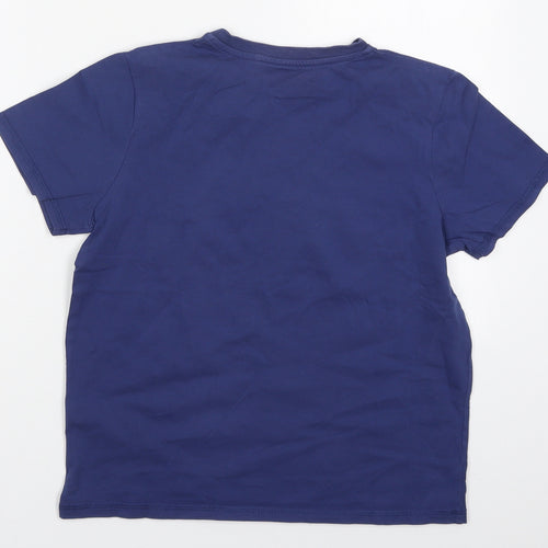 George Boys Blue  Cotton Basic T-Shirt Size M Crew Neck Pullover - Fortnite