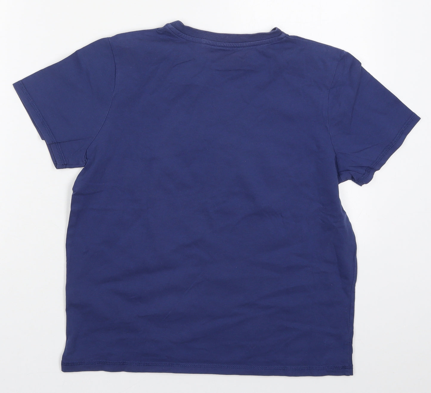 George Boys Blue  Cotton Basic T-Shirt Size M Crew Neck Pullover - Fortnite