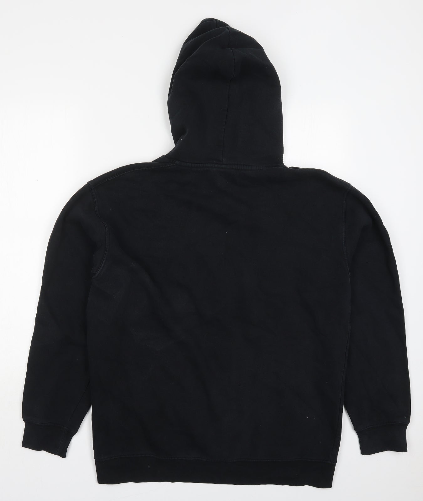 Zara Mens Black  Cotton Pullover Hoodie Size L