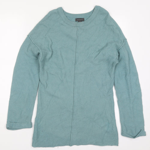 Primark Womens Blue Round Neck  Cotton Pullover Jumper Size 10