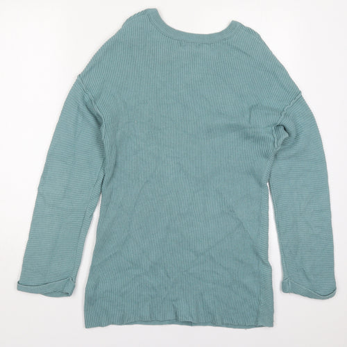 Primark Womens Blue Round Neck  Cotton Pullover Jumper Size 10