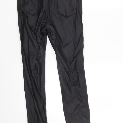Denim Co. Womens Black  Viscose Trousers  Size 8 L27 in Slim Zip