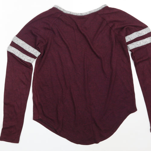 SO Womens Purple  Rayon Pullover Sweatshirt Size XS
