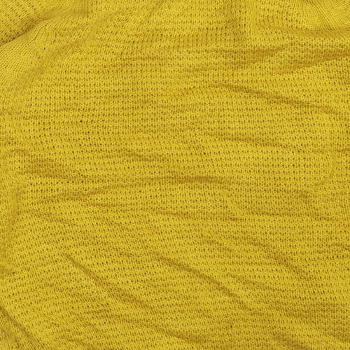 ether by MYNTRA Womens Yellow Round Neck  Acrylic Pullover Jumper Size S