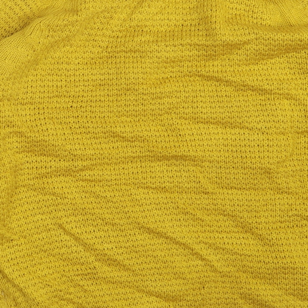 ether by MYNTRA Womens Yellow Round Neck  Acrylic Pullover Jumper Size S