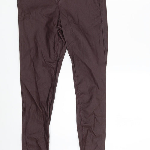 Denim Co. Womens Purple  Viscose Jegging Leggings Size 8 L28 in