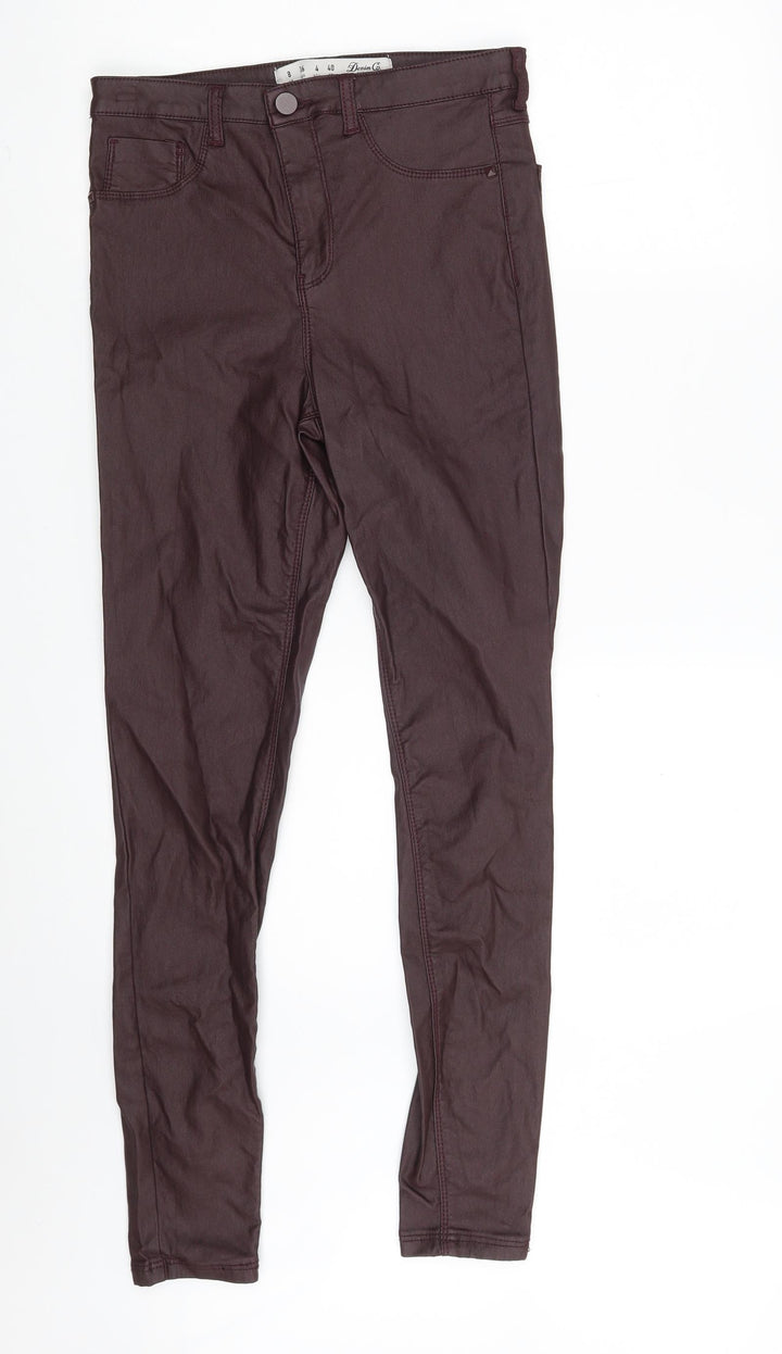 Denim Co. Womens Purple  Viscose Jegging Leggings Size 8 L28 in
