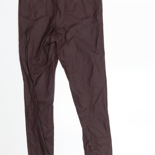 Denim Co. Womens Purple  Viscose Jegging Leggings Size 8 L28 in