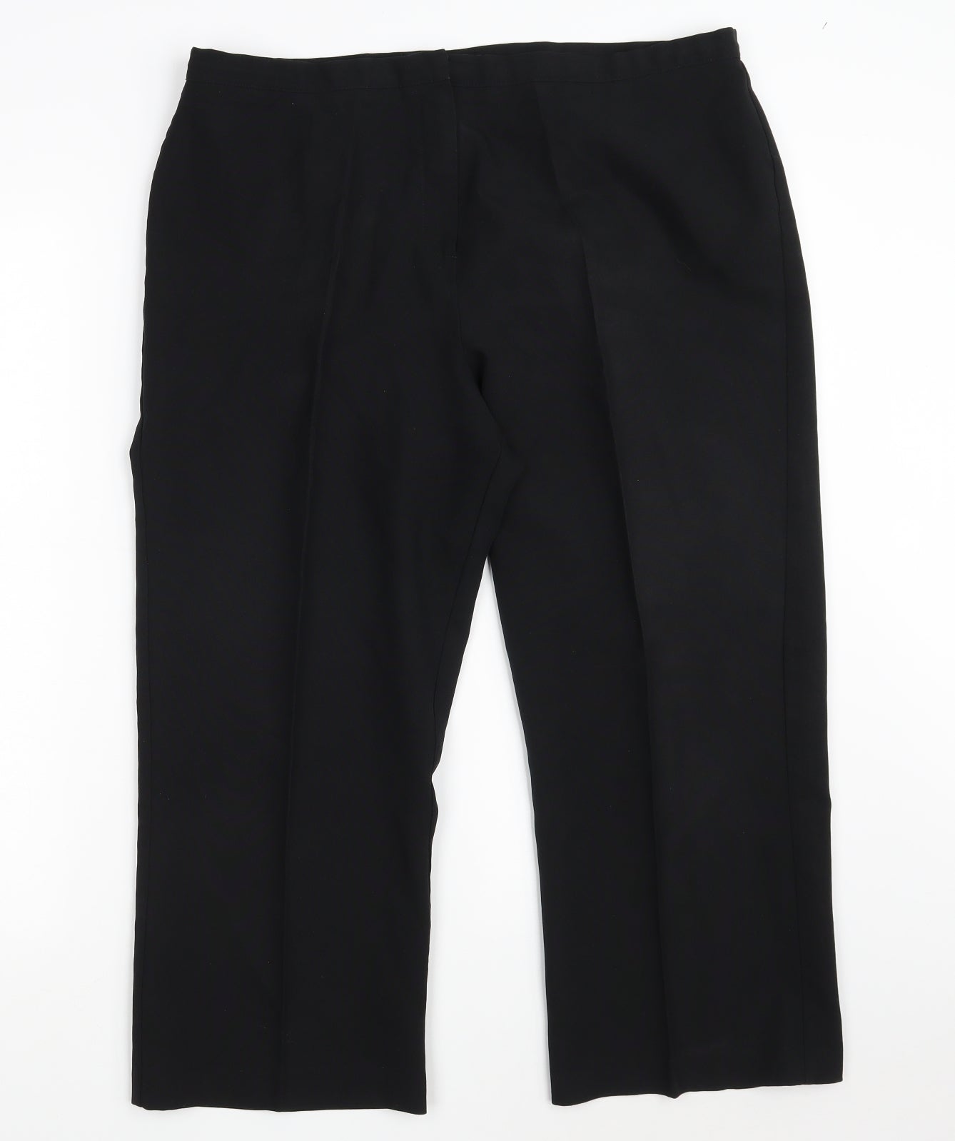 Dorothy Perkins Womens Black  Polyester Cropped Trousers Size 16 L22 in Regular Zip