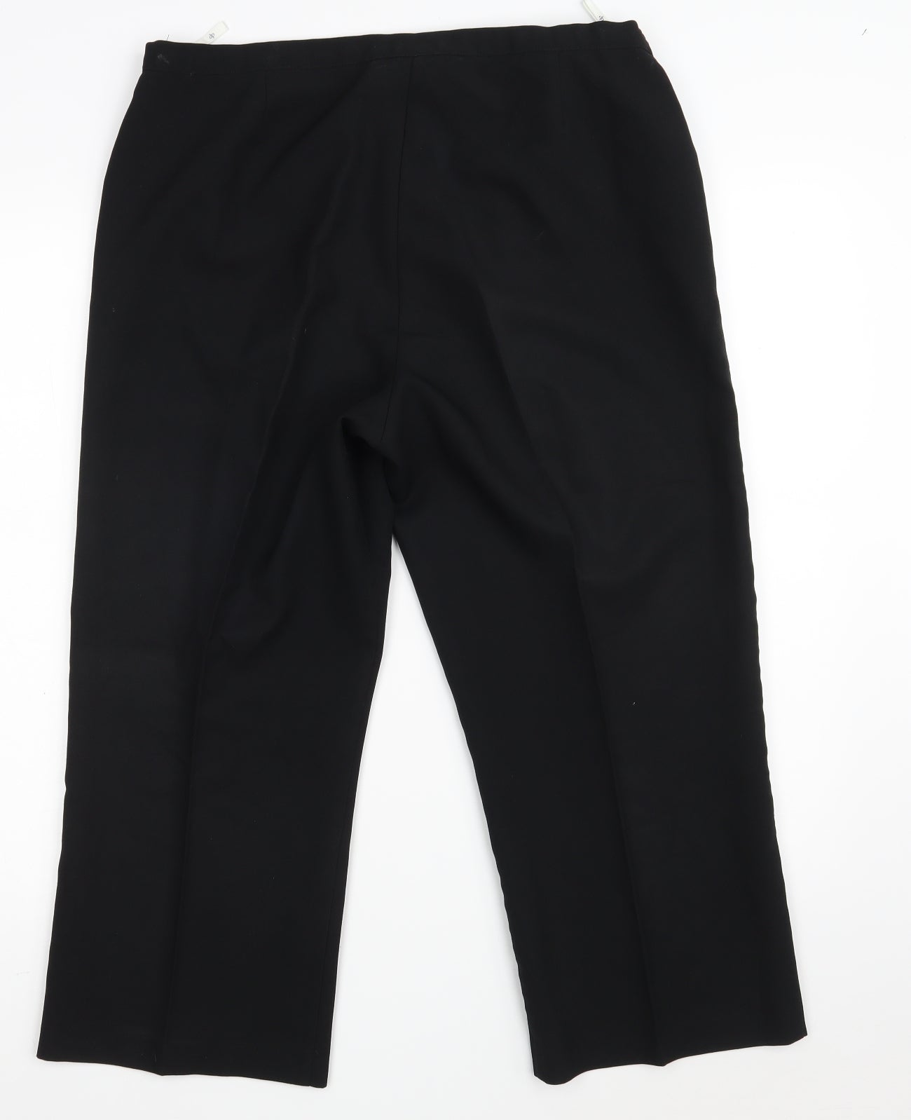 Dorothy Perkins Womens Black  Polyester Cropped Trousers Size 16 L22 in Regular Zip