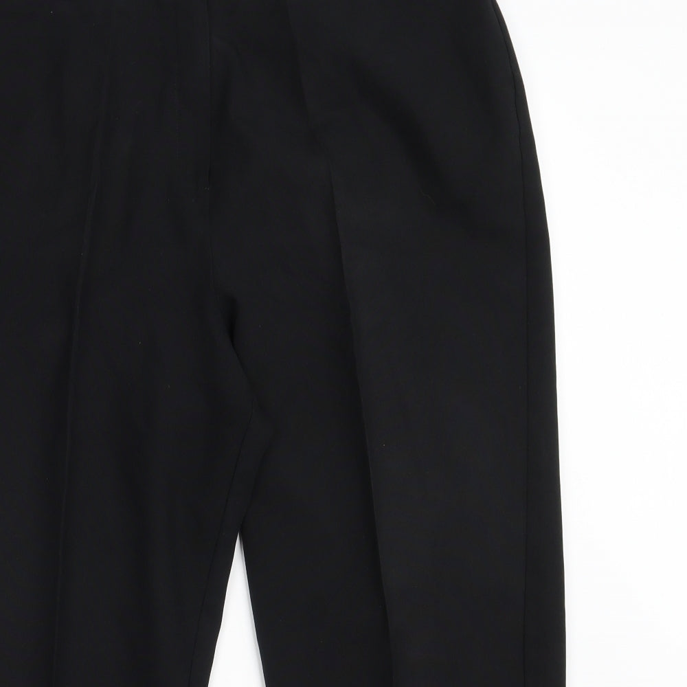 Dorothy Perkins Womens Black  Polyester Cropped Trousers Size 16 L22 in Regular Zip