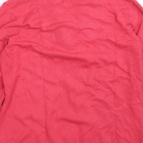 Gollehaug Collection Womens Pink Collared  Modal Pullover Jumper Size 10