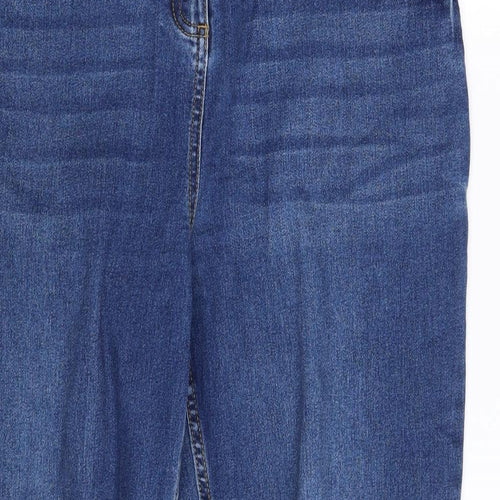 Papaya Mens Blue  Cotton Straight Jeans Size 16 L27 in Regular Zip