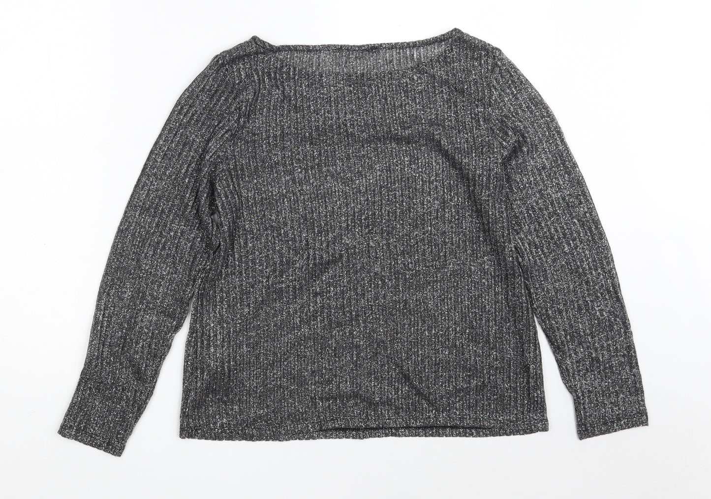 Marks and Spencer Womens Black  Polyester Pullover Sweatshirt Size 14
