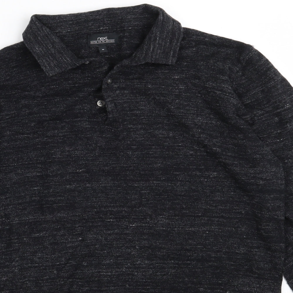 NEXT Mens Black  Cotton Pullover Sweatshirt Size M