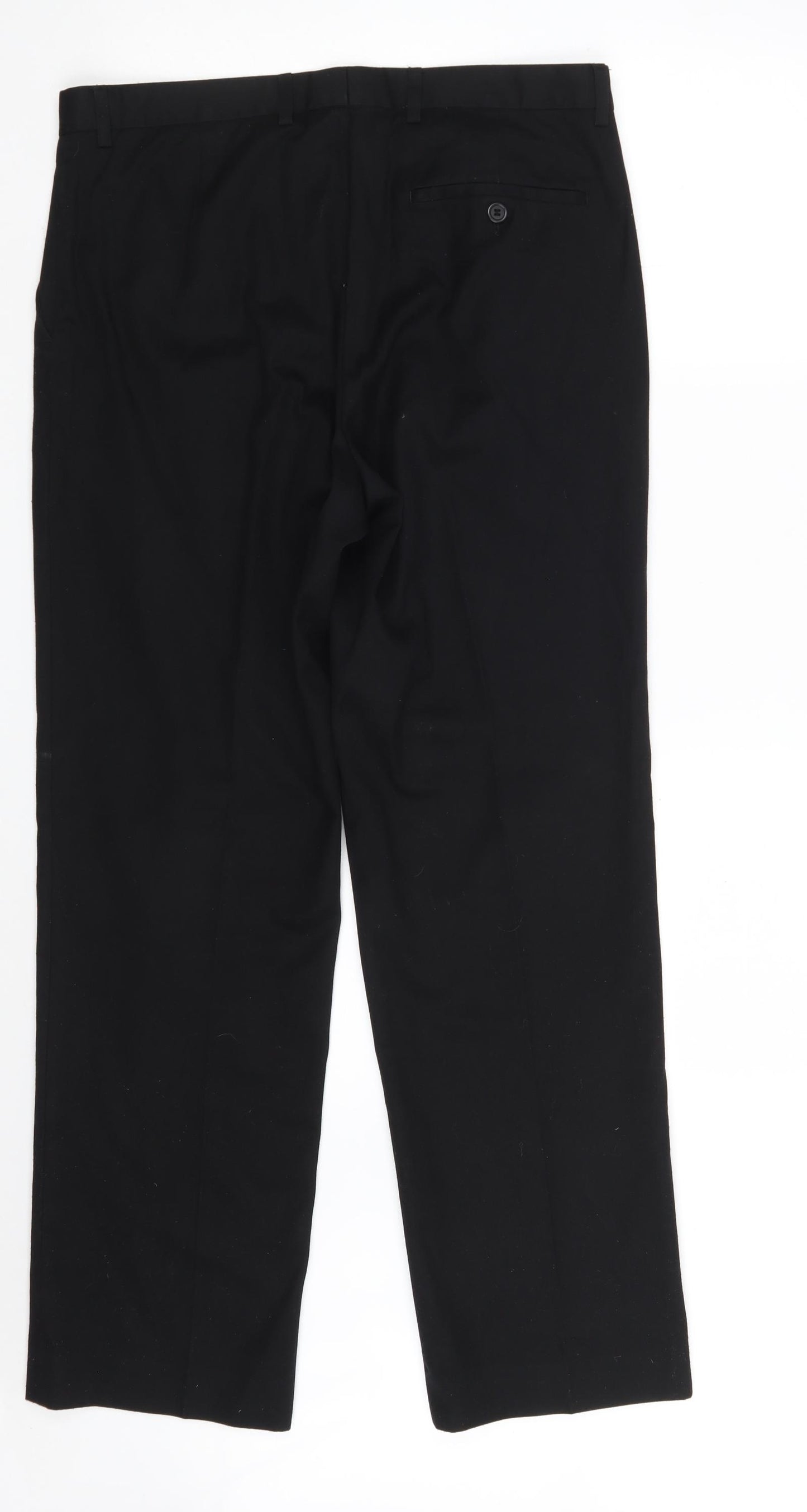 Burton Mens Black  Polyester Trousers  Size 34 in L30 in Regular Zip
