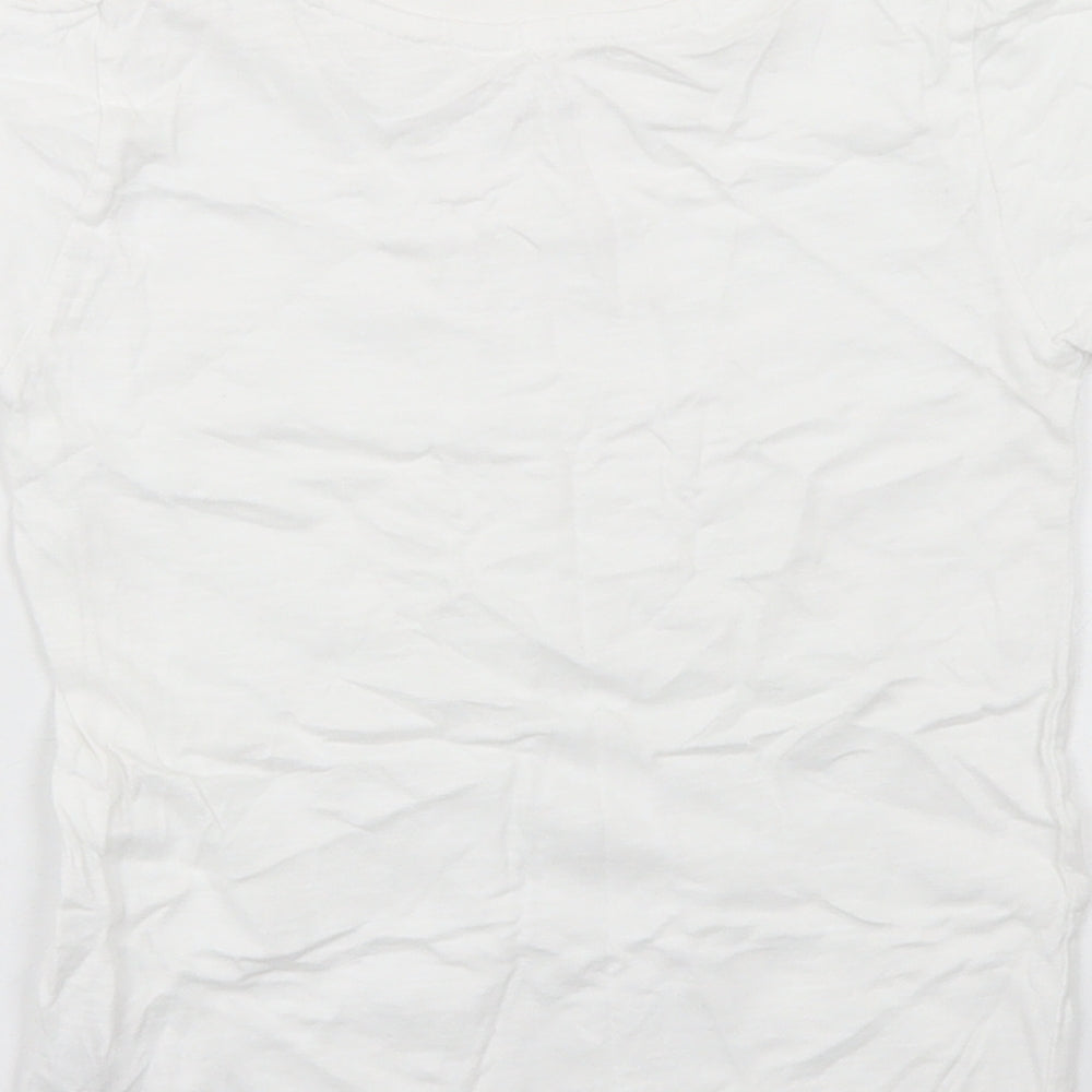 Dunnes Stores Boys White  Cotton Basic T-Shirt Size 4-5 Years Crew Neck  - Chest Pocket