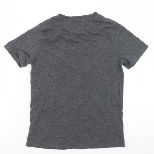 F&F Boys Grey  Cotton Basic T-Shirt Size 8-9 Years Crew Neck  - Chillin'
