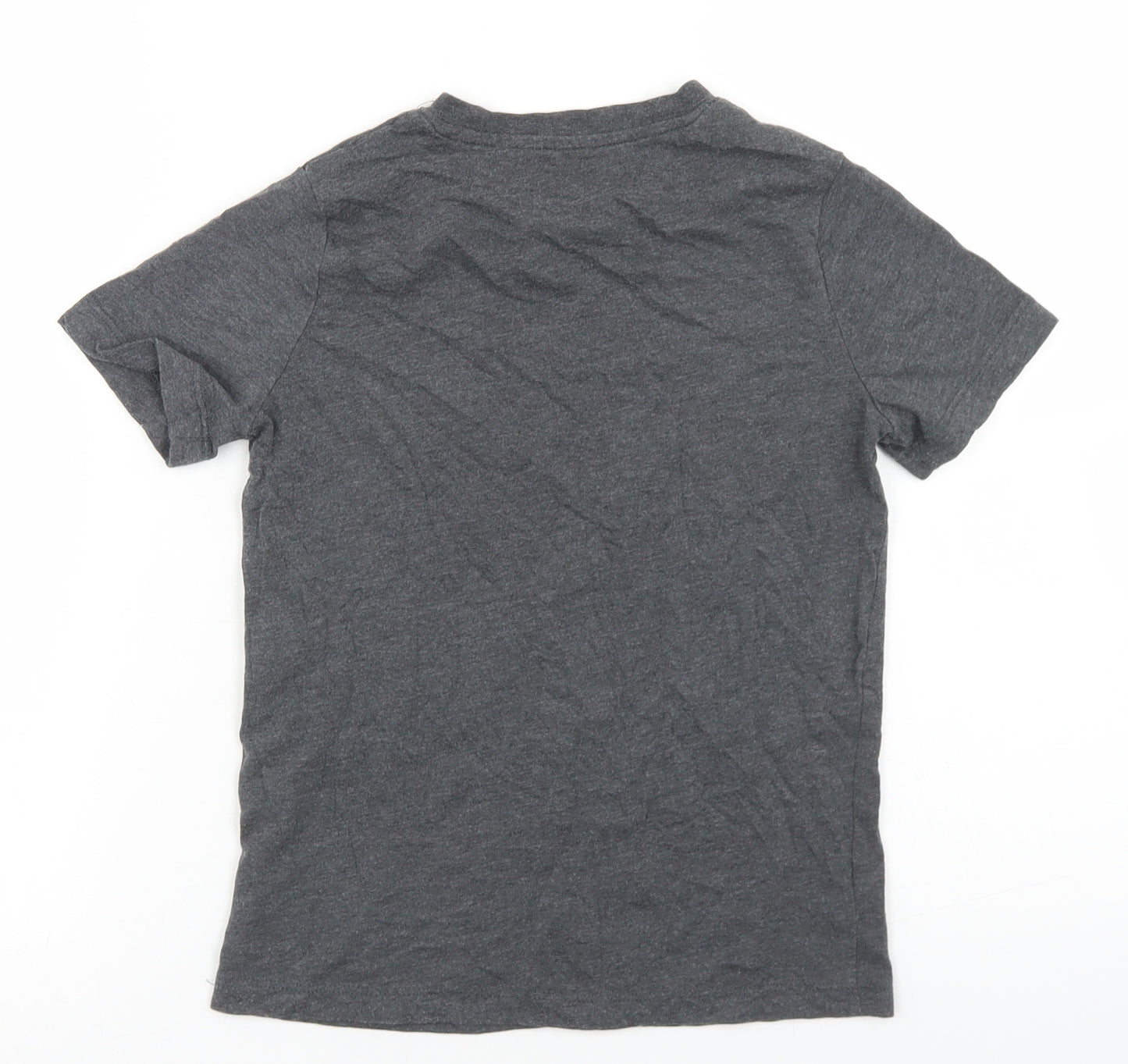 F&F Boys Grey  Cotton Basic T-Shirt Size 8-9 Years Crew Neck  - Chillin'