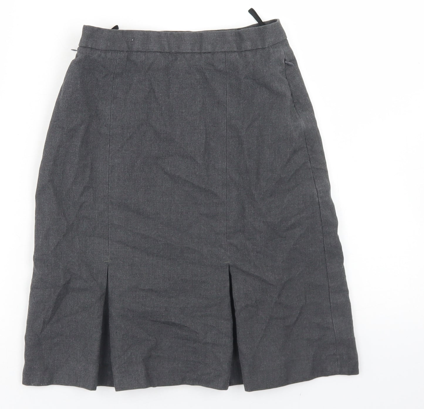 1880 Womens Grey  Polyester Pleated Skirt Size 26 in   Zip