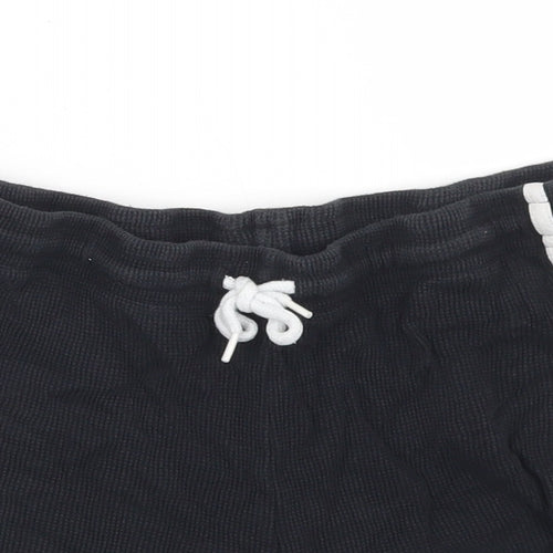 Primark Womens Black  Cotton Sweat Shorts Size S  Regular Drawstring