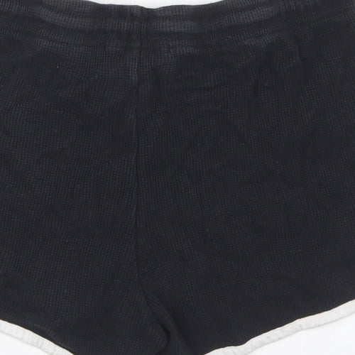 Primark Womens Black  Cotton Sweat Shorts Size S  Regular Drawstring