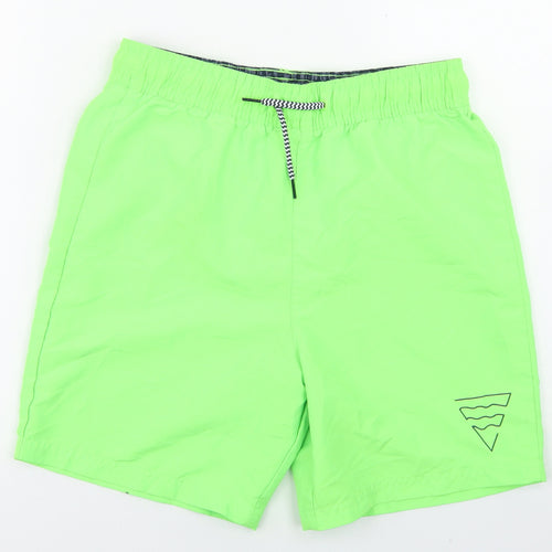 F&F Boys Green  Polyester Utility Shorts Size 12-13 Years  Regular Drawstring