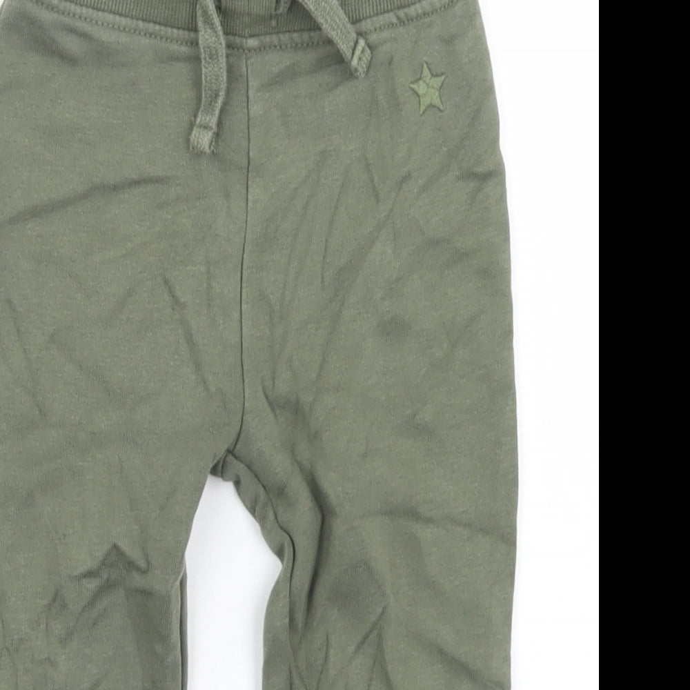 Dunnes Stores Girls Green  Cotton Jogger Trousers Size 18-24 Months