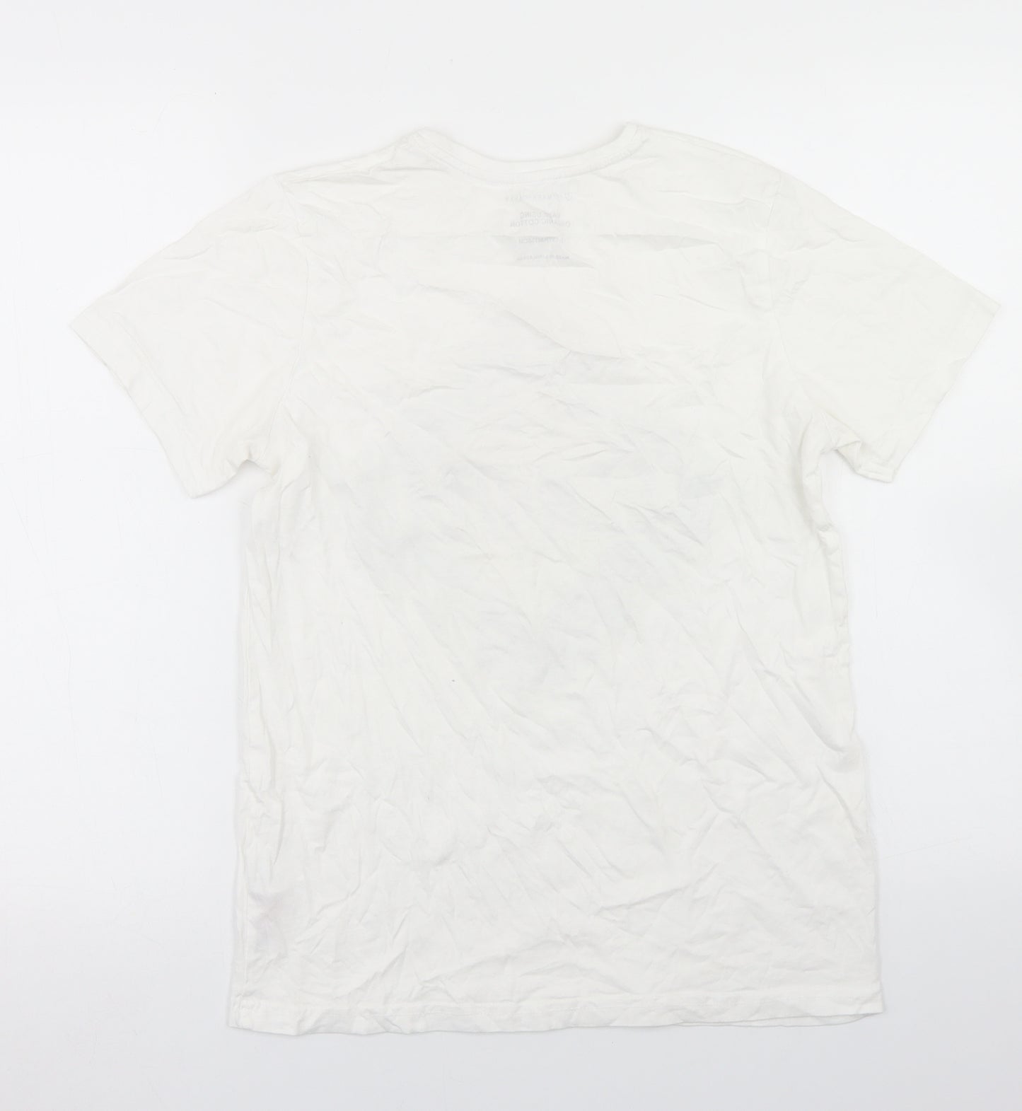 Primark Boys White  Cotton Basic T-Shirt Size 12-13 Years Crew Neck  - San Diego