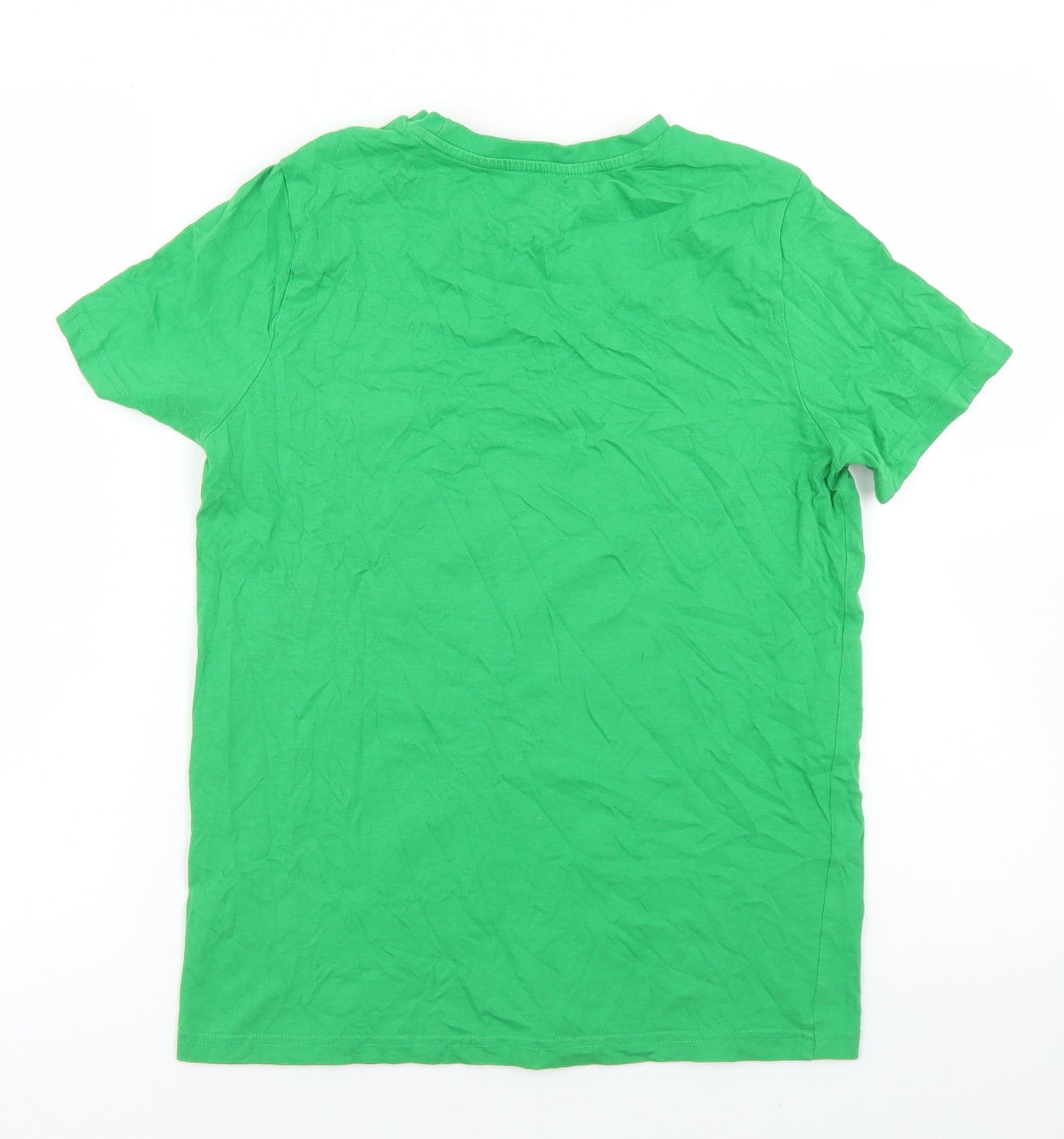 F&F Boys Green  Cotton Basic T-Shirt Size 11-12 Years Crew Neck  - League Champions, Football