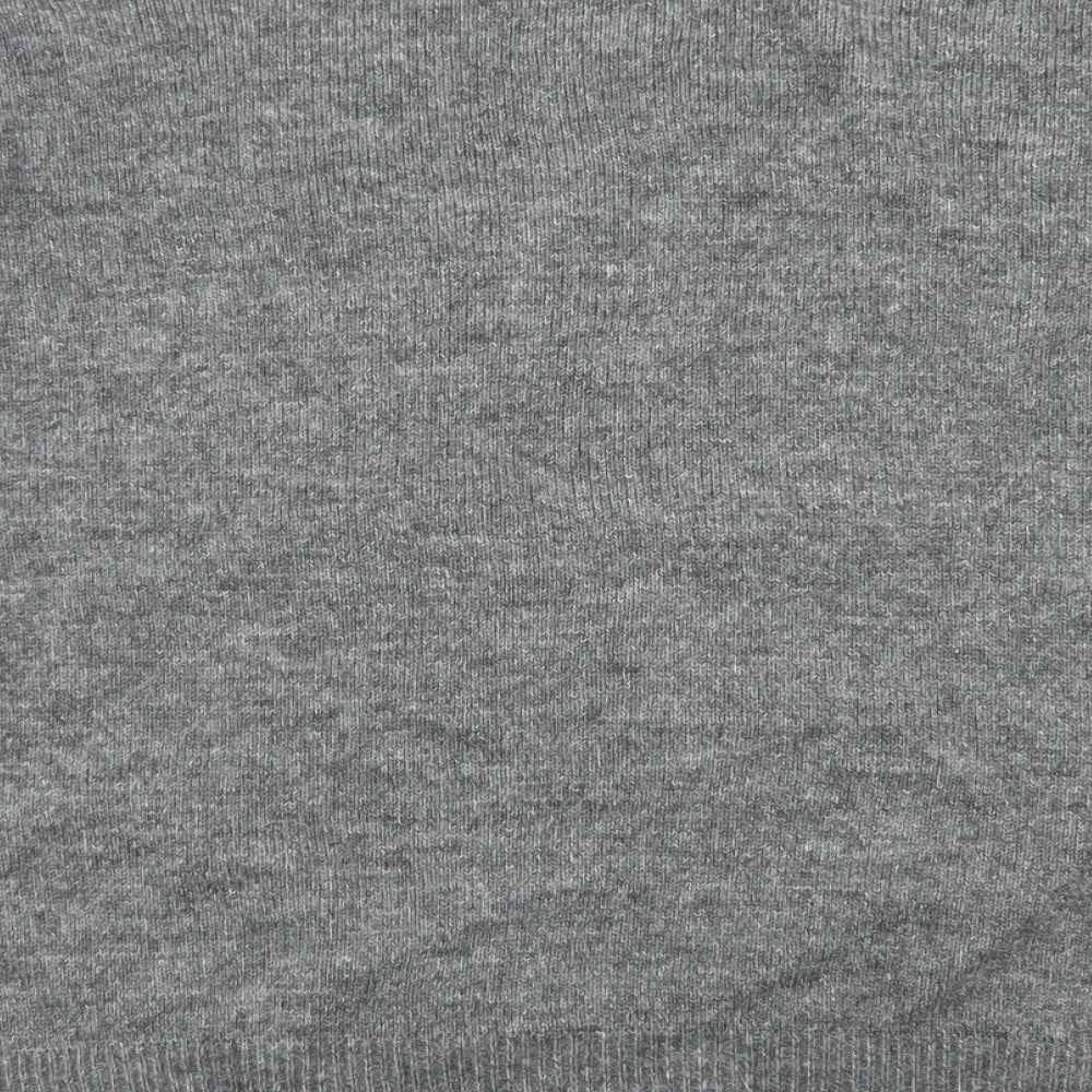 F&F Womens Grey Round Neck  Polyester Cardigan Jumper Size M