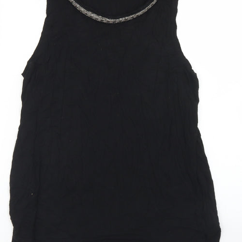 H&M Womens Black  Viscose Basic Tank Size M Round Neck