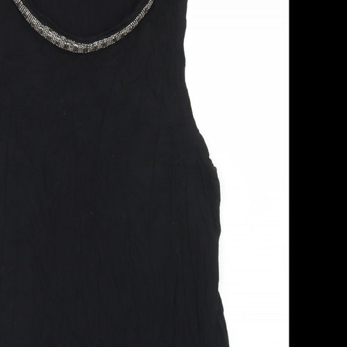 H&M Womens Black  Viscose Basic Tank Size M Round Neck