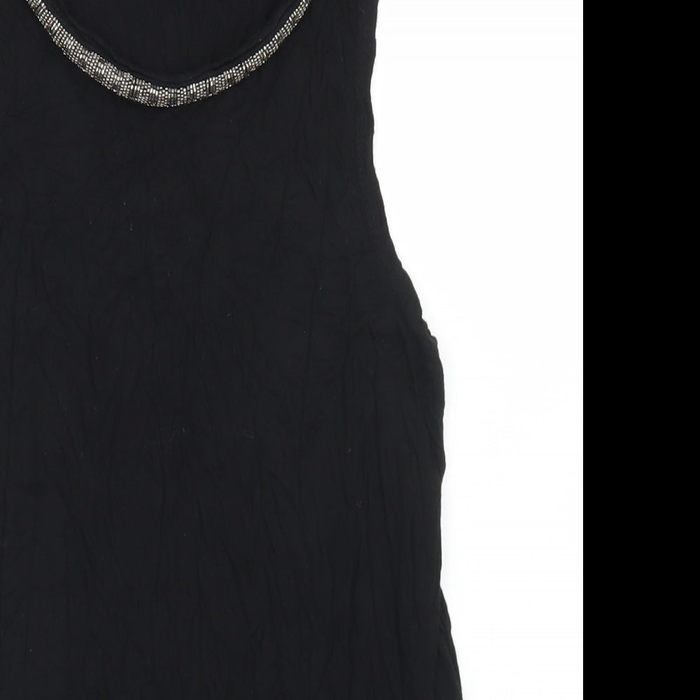 H&M Womens Black  Viscose Basic Tank Size M Round Neck