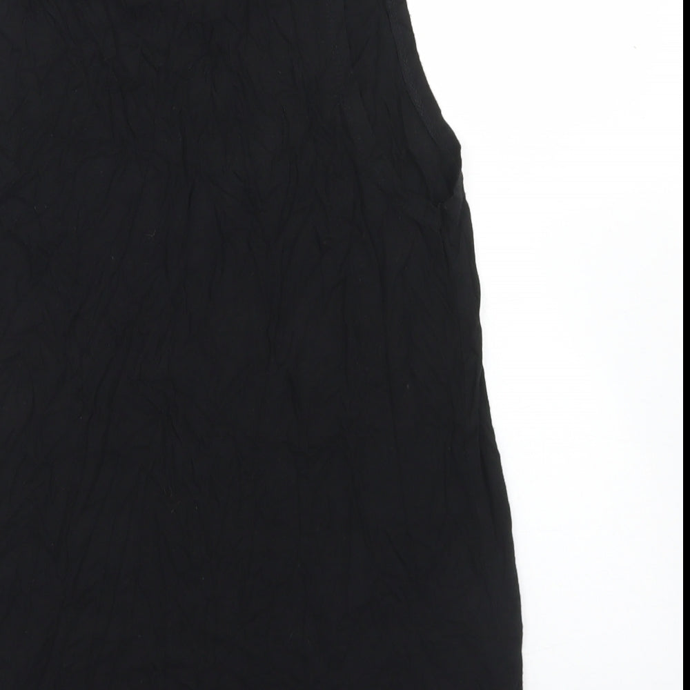 H&M Womens Black  Viscose Basic Tank Size M Round Neck