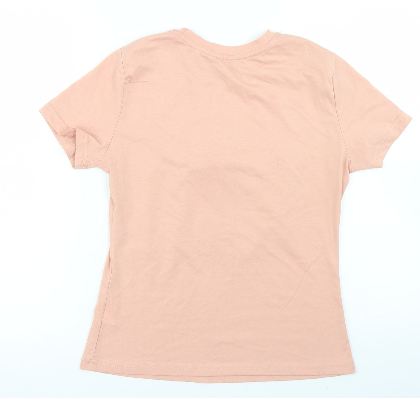 SheIn Womens Pink  Polyester Basic T-Shirt Size M Crew Neck - Perfume