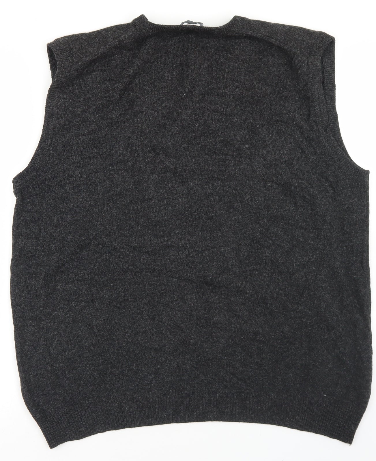 Woolovers Mens Grey V-Neck  Wool Vest Jumper Size L