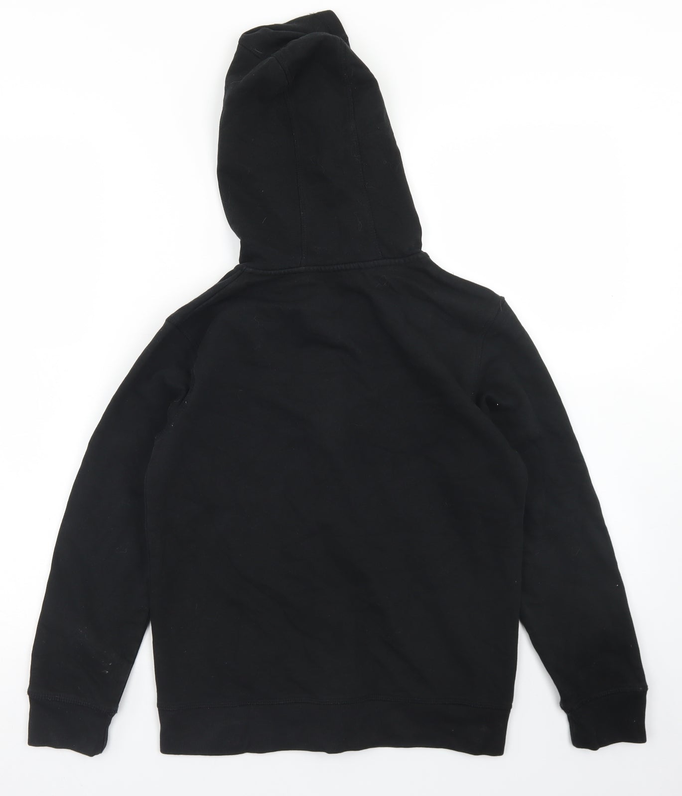 George Boys Black  Cotton Full Zip Hoodie Size 10-11 Years  Zip