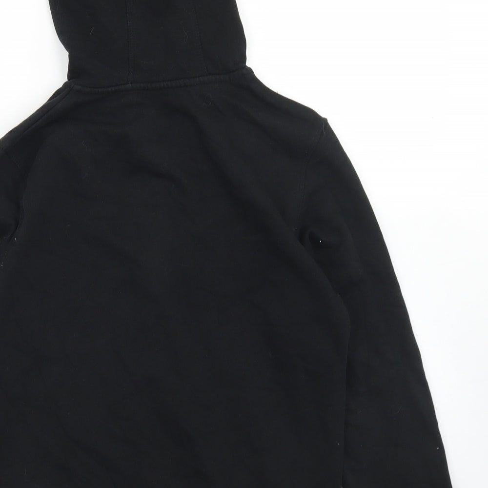 George Boys Black  Cotton Full Zip Hoodie Size 10-11 Years  Zip