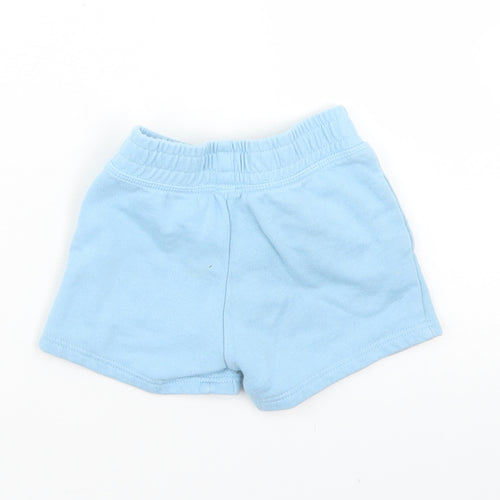 River Island Boys Blue  Cotton Cropped Trousers Size 9-12 Months  Drawstring - Future Leader