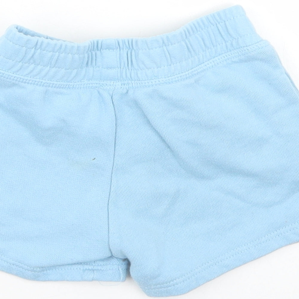 River Island Boys Blue  Cotton Cropped Trousers Size 9-12 Months  Drawstring - Future Leader