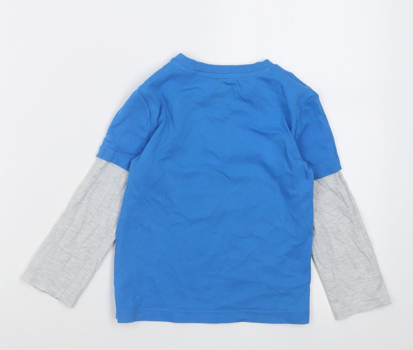 F&F Boys Blue  Cotton Basic Casual Size 4-5 Years Crew Neck Pullover