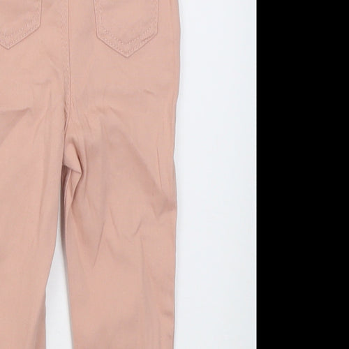 Primark Girls Pink  Cotton Jogger Trousers Size 12-18 Months  Button