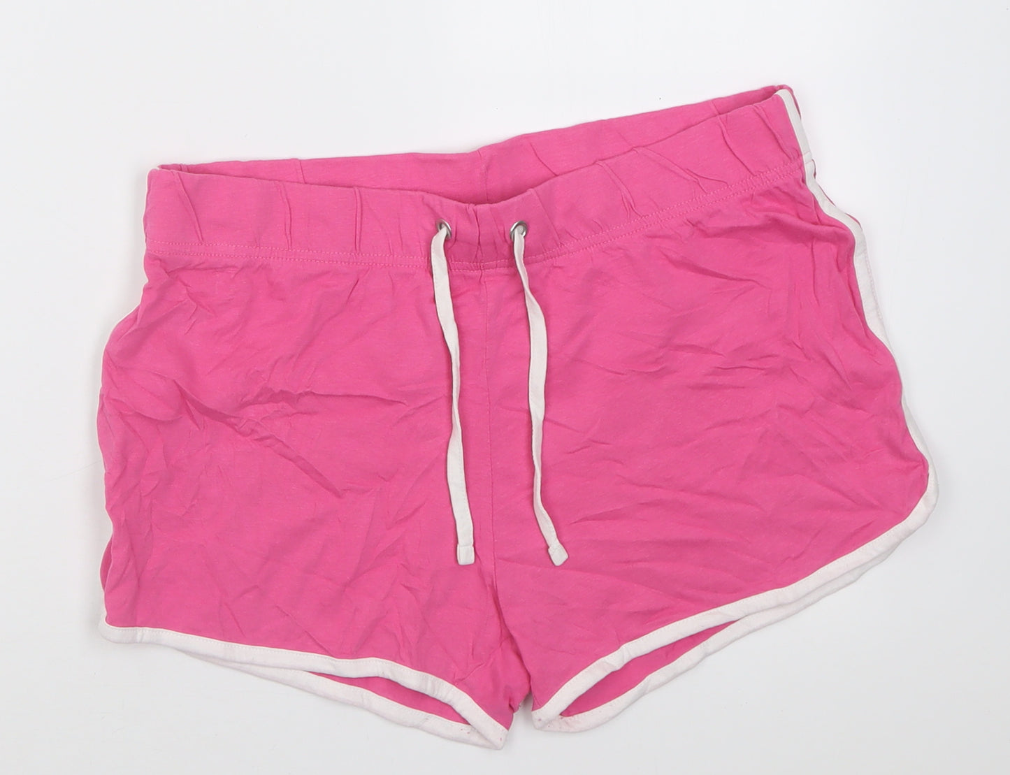 pep&co Womens Pink  Cotton Sweat Shorts Size 12  Regular Tie