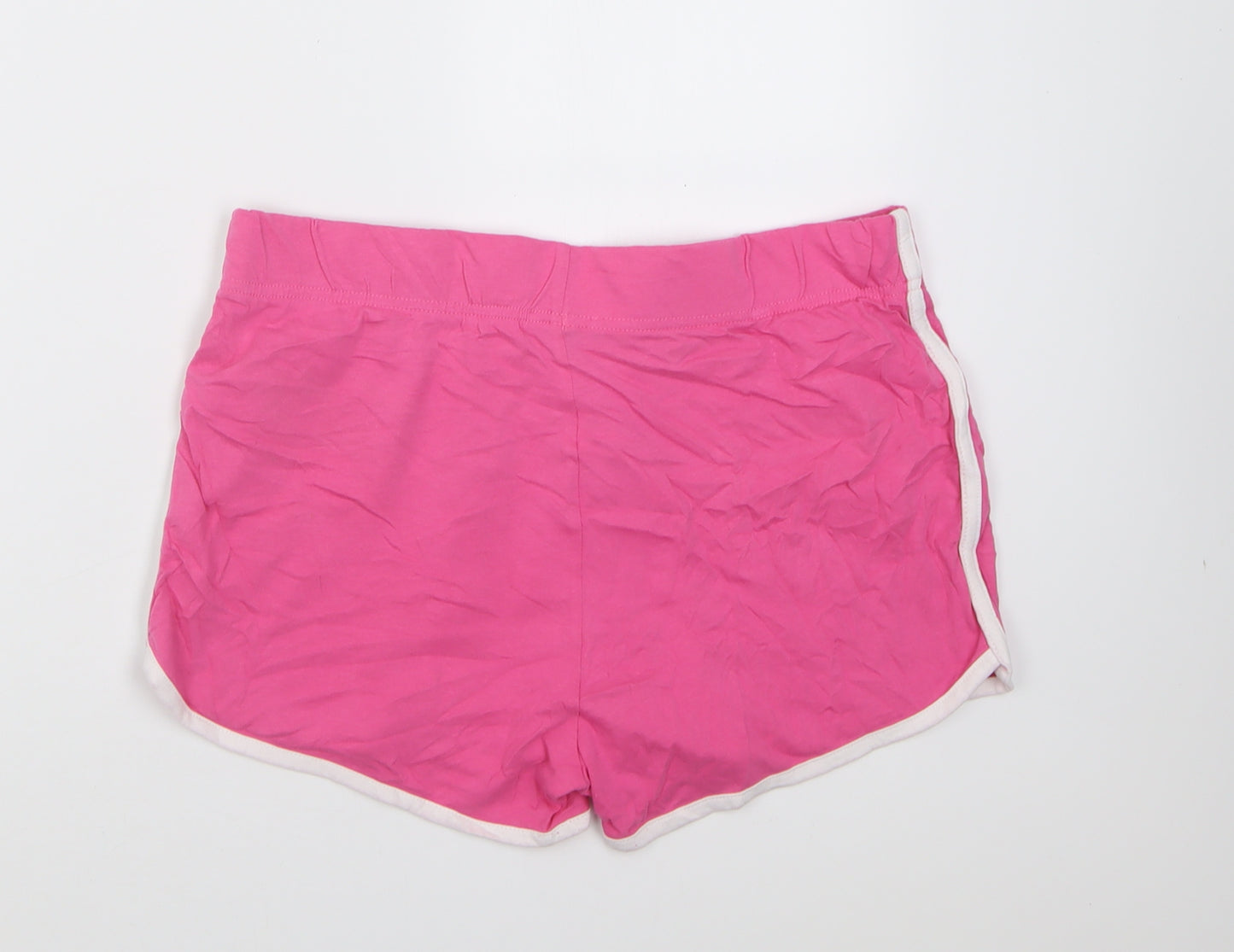 pep&co Womens Pink  Cotton Sweat Shorts Size 12  Regular Tie