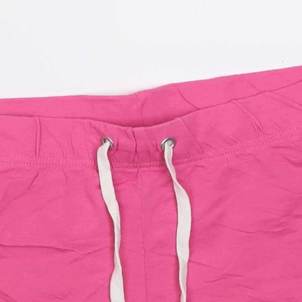 pep&co Womens Pink  Cotton Sweat Shorts Size 12  Regular Tie